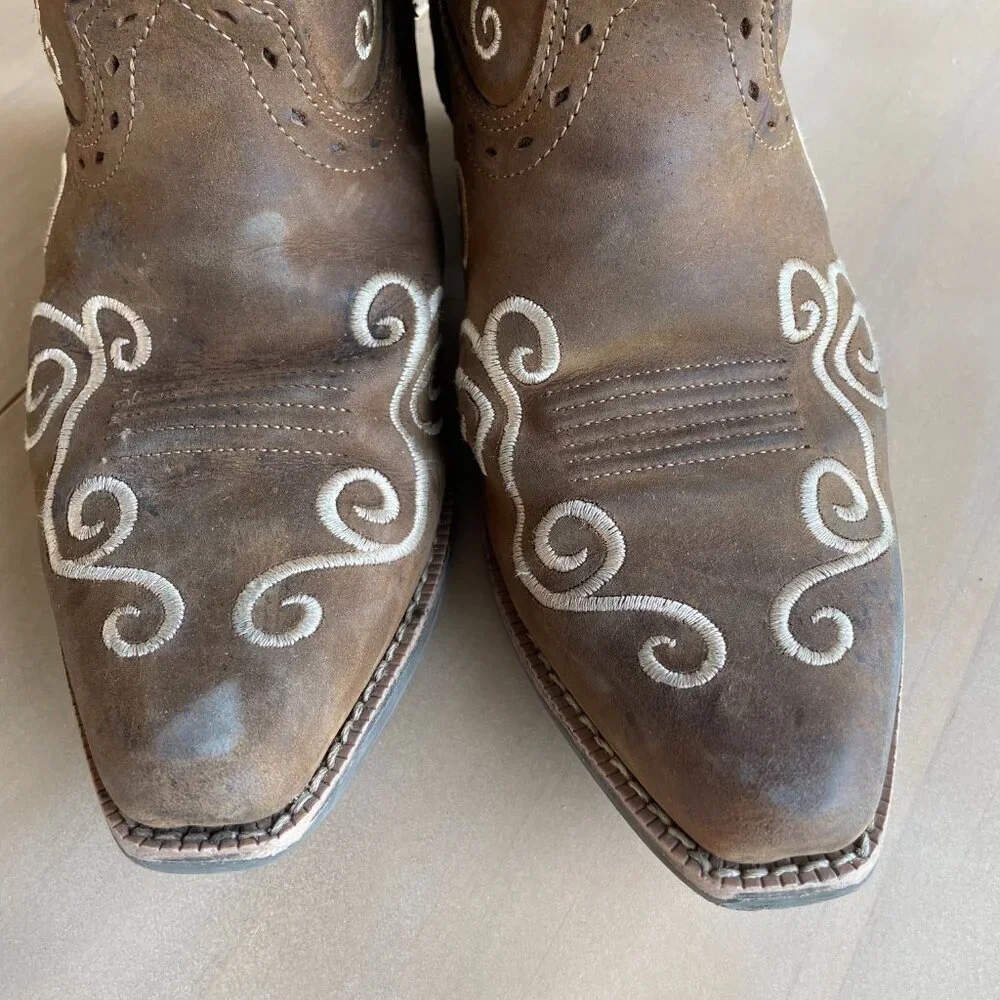 Ariat Youth Shelleen Western Leather Cowboy Cowgirl Boots - Size 1